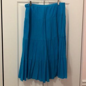 Chaps tiered crinkle cotton skirt